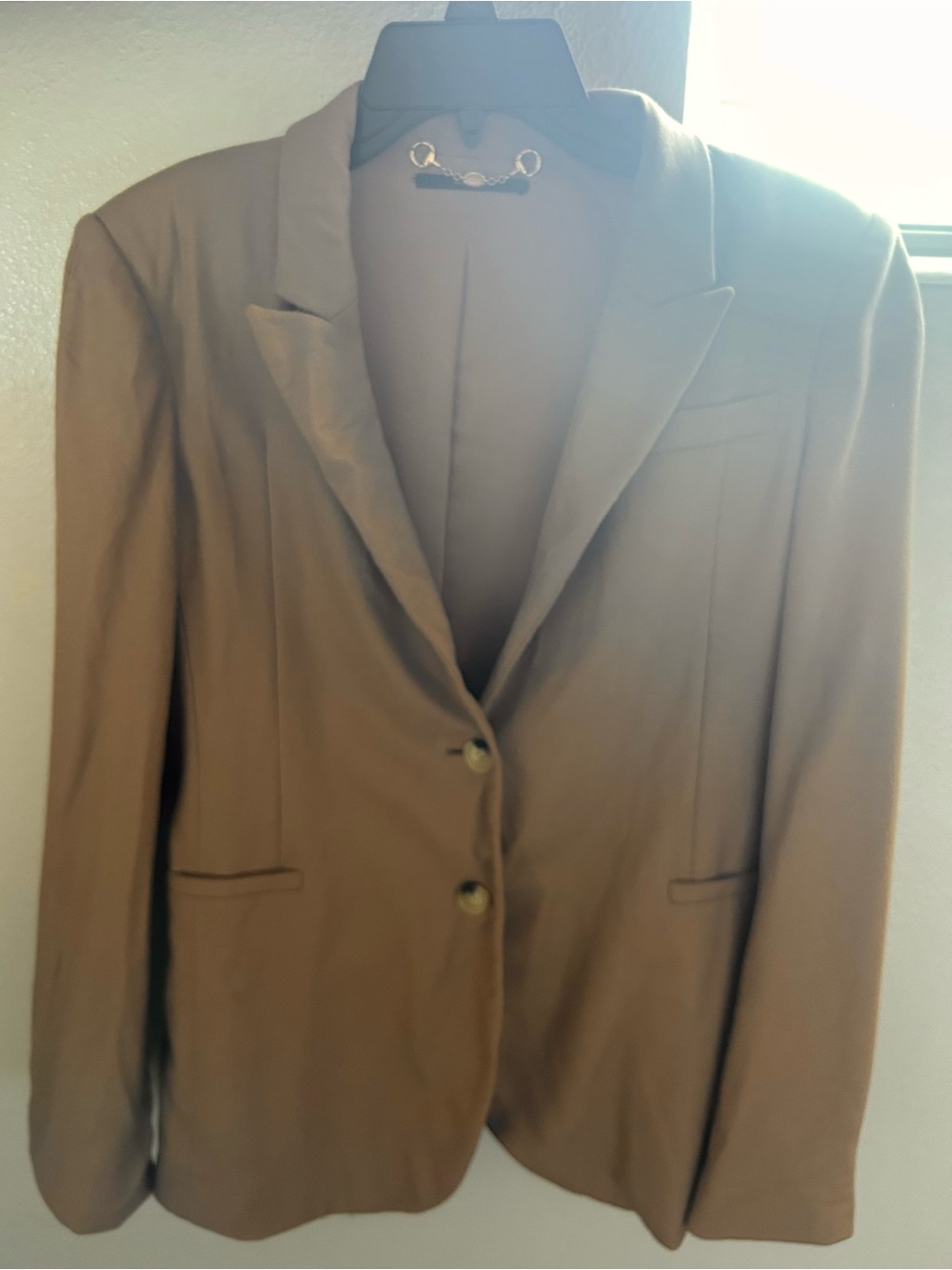 Gucci Camel Brown Two-Button Tailored Women's Blazer
